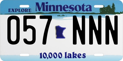 MN license plate 057NNN