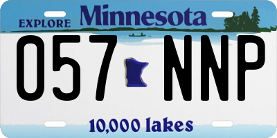 MN license plate 057NNP