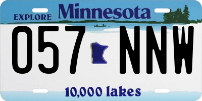 MN license plate 057NNW
