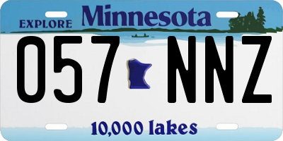 MN license plate 057NNZ