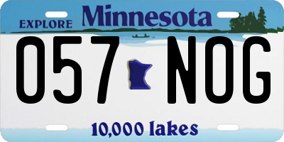 MN license plate 057NOG