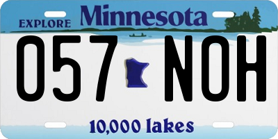 MN license plate 057NOH