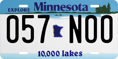 MN license plate 057NOO