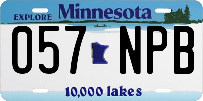 MN license plate 057NPB