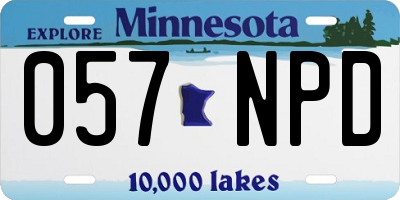 MN license plate 057NPD