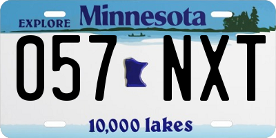 MN license plate 057NXT