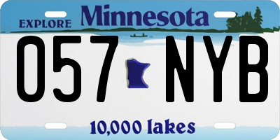 MN license plate 057NYB