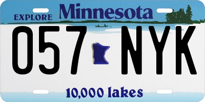 MN license plate 057NYK