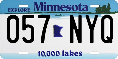 MN license plate 057NYQ