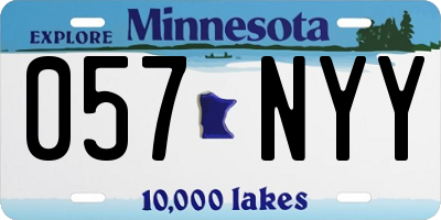 MN license plate 057NYY