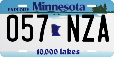 MN license plate 057NZA