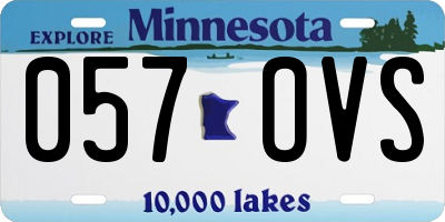 MN license plate 057OVS