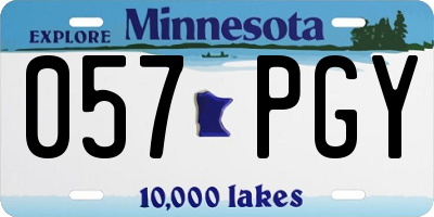 MN license plate 057PGY