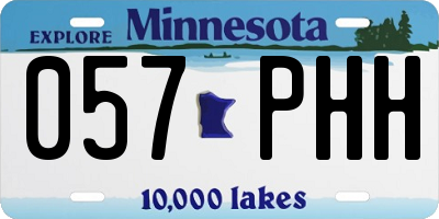 MN license plate 057PHH