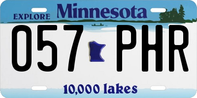 MN license plate 057PHR