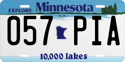 MN license plate 057PIA