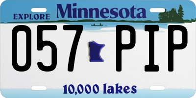 MN license plate 057PIP