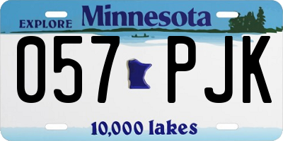MN license plate 057PJK