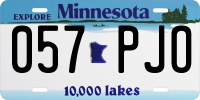 MN license plate 057PJO