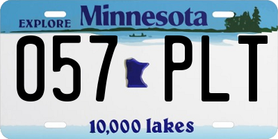 MN license plate 057PLT