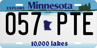 MN license plate 057PTE