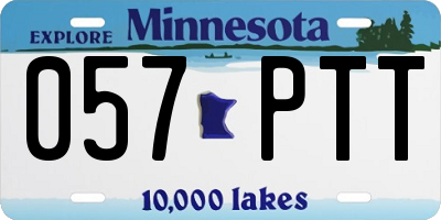 MN license plate 057PTT