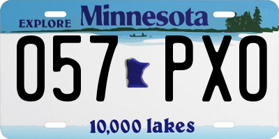 MN license plate 057PXO