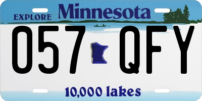 MN license plate 057QFY