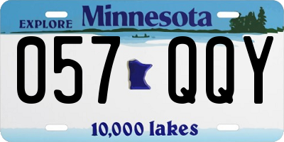 MN license plate 057QQY