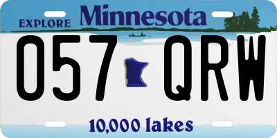 MN license plate 057QRW
