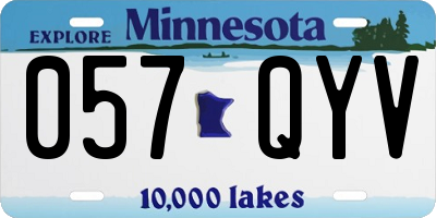 MN license plate 057QYV