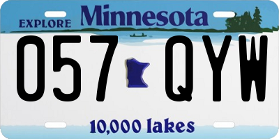 MN license plate 057QYW