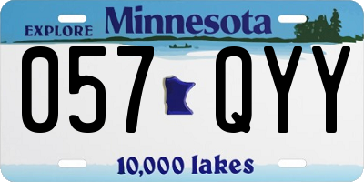 MN license plate 057QYY