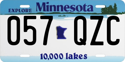 MN license plate 057QZC