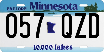 MN license plate 057QZD