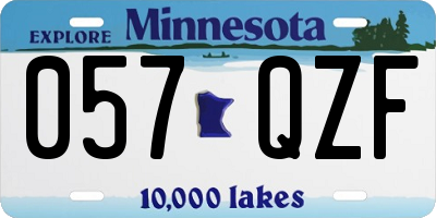 MN license plate 057QZF