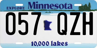 MN license plate 057QZH