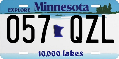 MN license plate 057QZL
