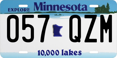 MN license plate 057QZM