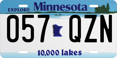 MN license plate 057QZN