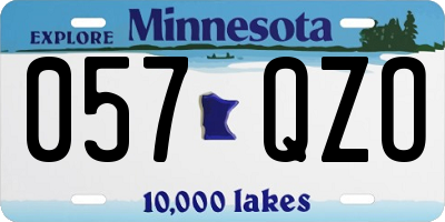 MN license plate 057QZO