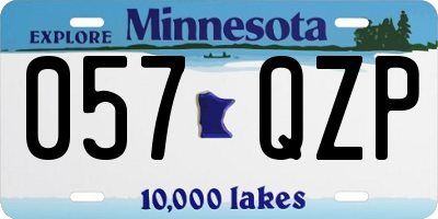MN license plate 057QZP