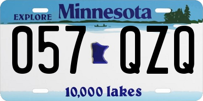 MN license plate 057QZQ