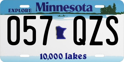 MN license plate 057QZS