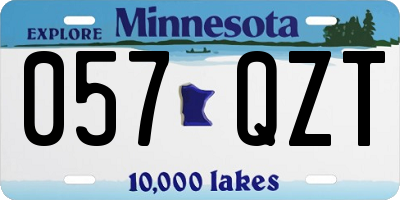 MN license plate 057QZT