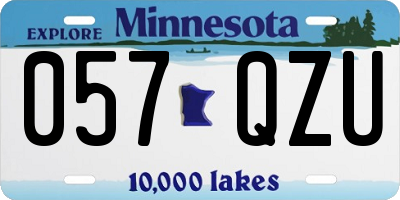 MN license plate 057QZU