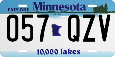 MN license plate 057QZV
