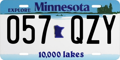 MN license plate 057QZY