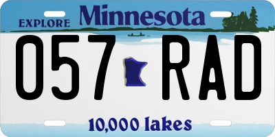 MN license plate 057RAD