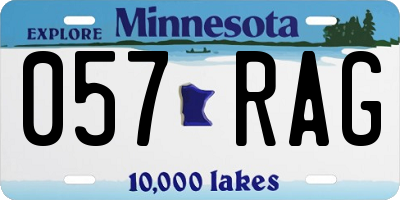 MN license plate 057RAG